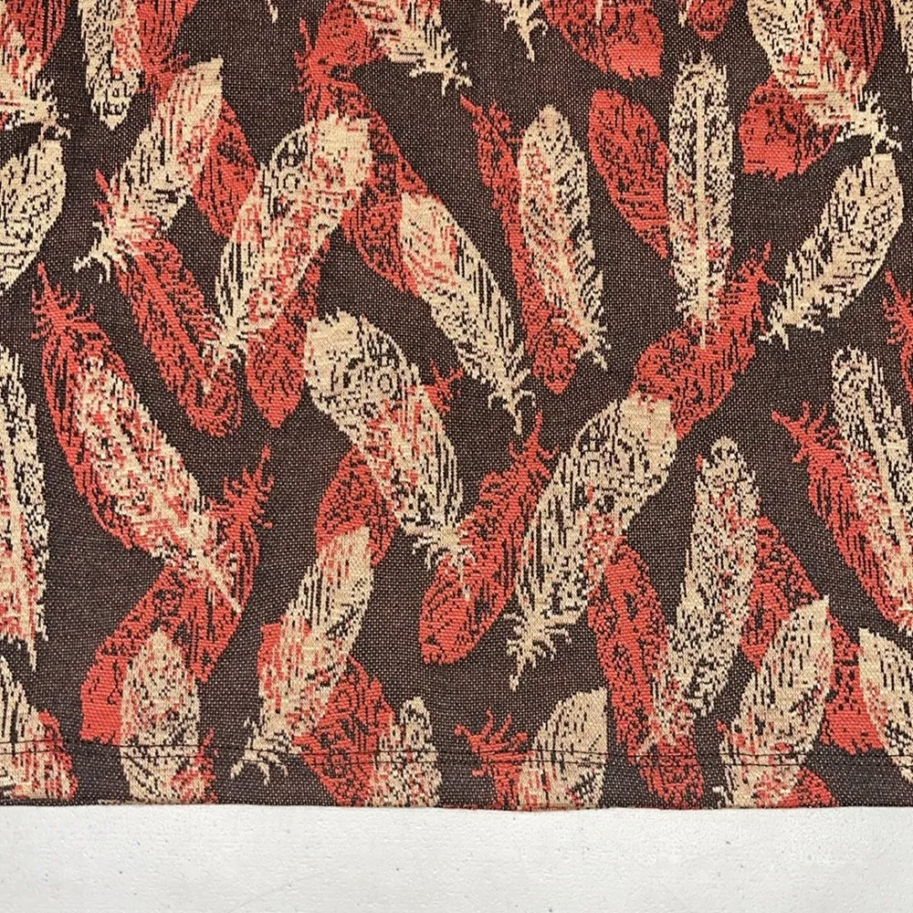 LuLaRoe NWT Size 2XL Brown - Pink Feather Print Cassie Straight Pencil Skirt - Image 3