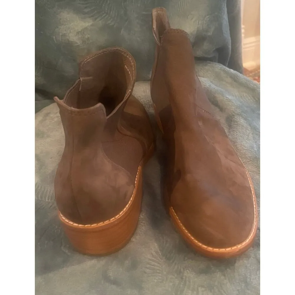 Eileen Fisher Vero Cuoio Brown All Leather Booties, S53 - Image 3