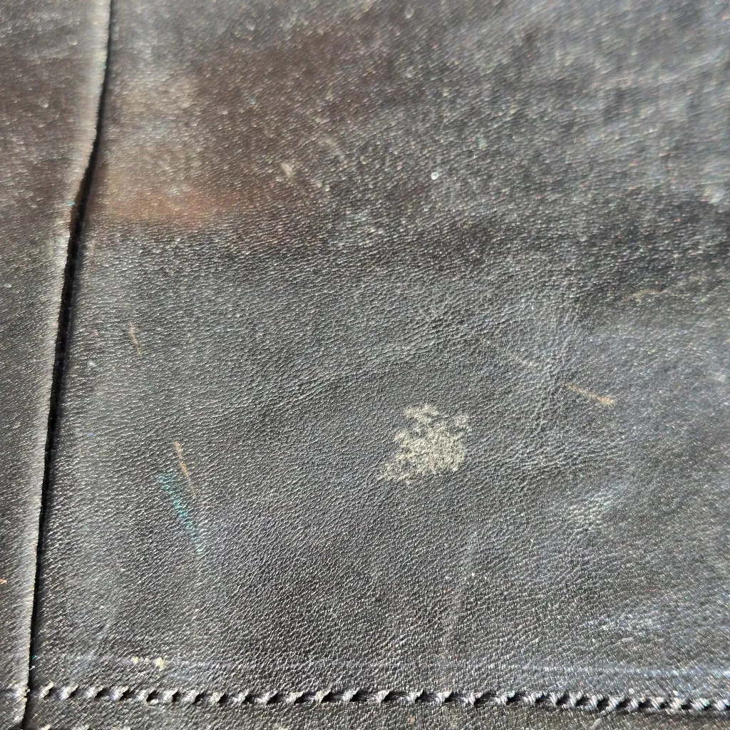 Marino Orlandi Duffle Weekender Travel Bag Italy Leather Black Brown 24x13x10" - Image 12