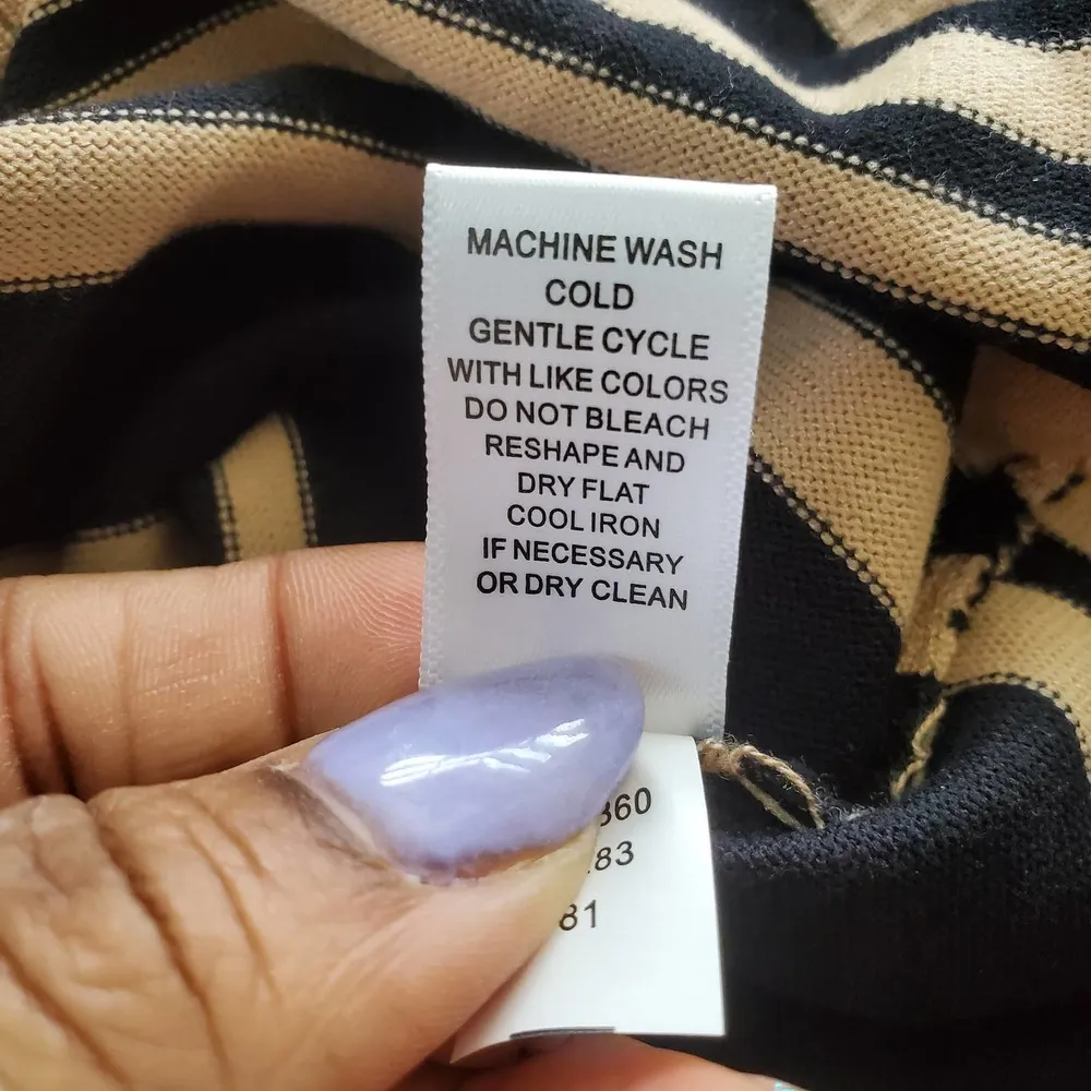 Cable & Gauge Striped Lightweight Sweater XL - Image 8