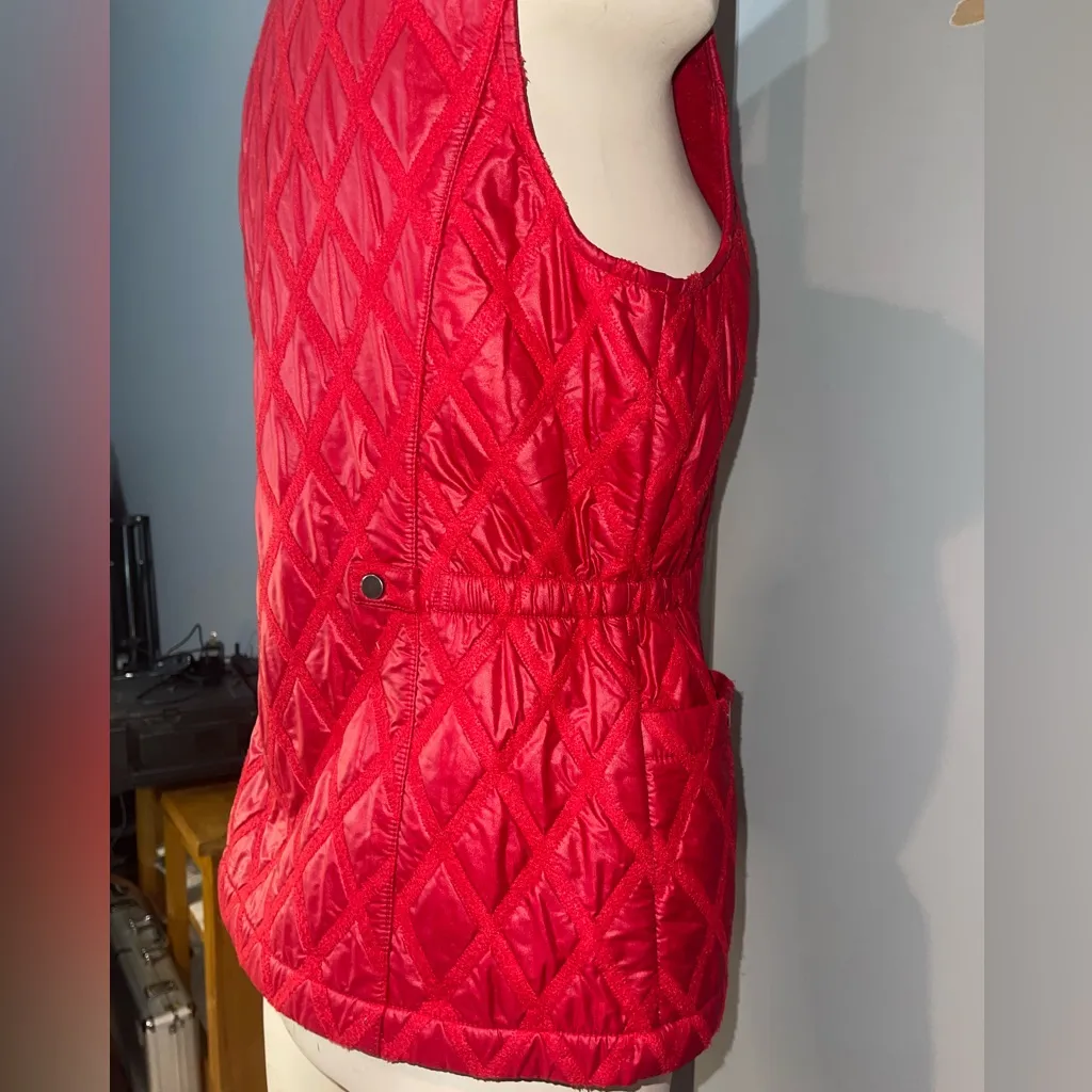 Zenergy by Chico’s red quilted vest Chicos size 0 aka size 4 small woman’s - Image 5