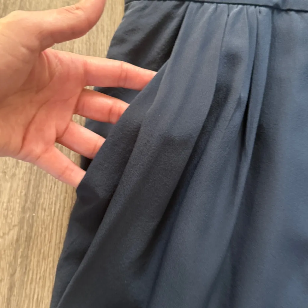 Lacoste Dark Navy Silk Dress 38 - Image 5