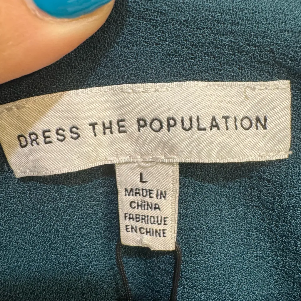 Dress the Population Pine Green Sweetheart Sheath Dress – Size Large – NWT - Image 6