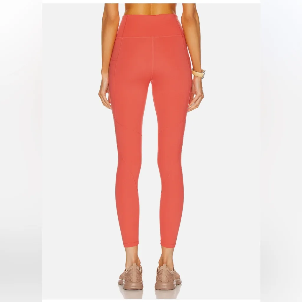 Bandier Le Ore‎ GLOW Women's Lucca High Rise Pocket Leggings Size XS Orange - Image 2