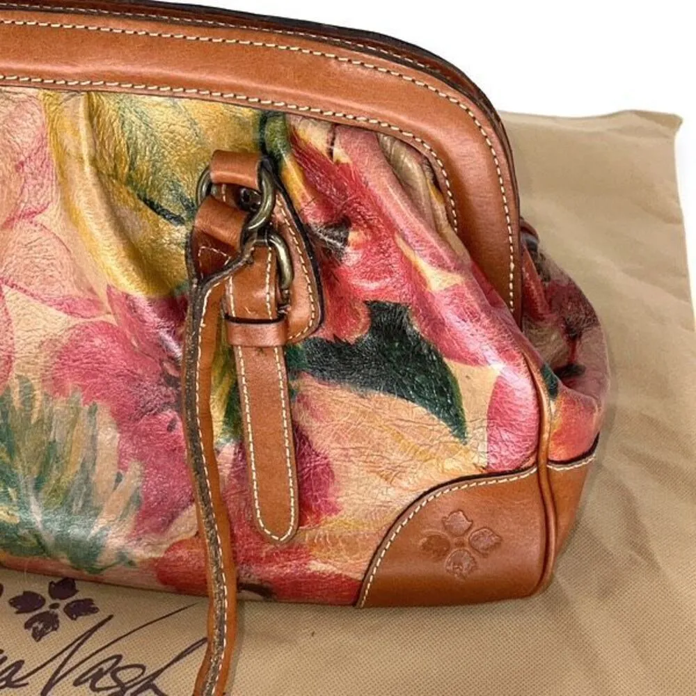 Patricia‎ Nash Womens Clairaut Floral Leather Shoulder Bag Multicolor OS - Image 2