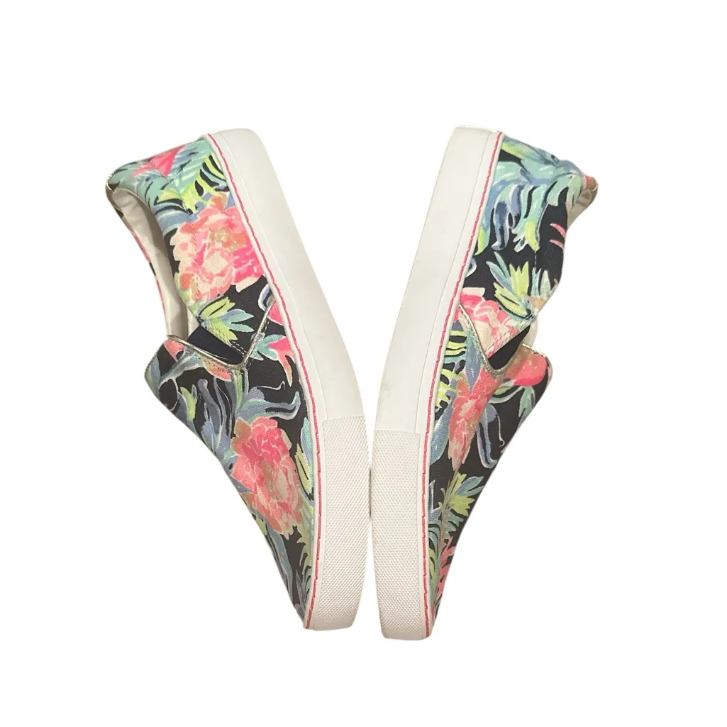 LILLY PULITZER JULIE TROPICOLADA HIGH TIDE PINK Floral Slip-On Sneaker Shoes 8.5 - Image 4