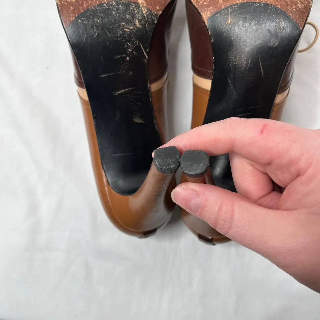 Vintage Stuart Weitzman Womens Leather Lace-Up Heeled Oxford Shoes 8.5 - Image 12