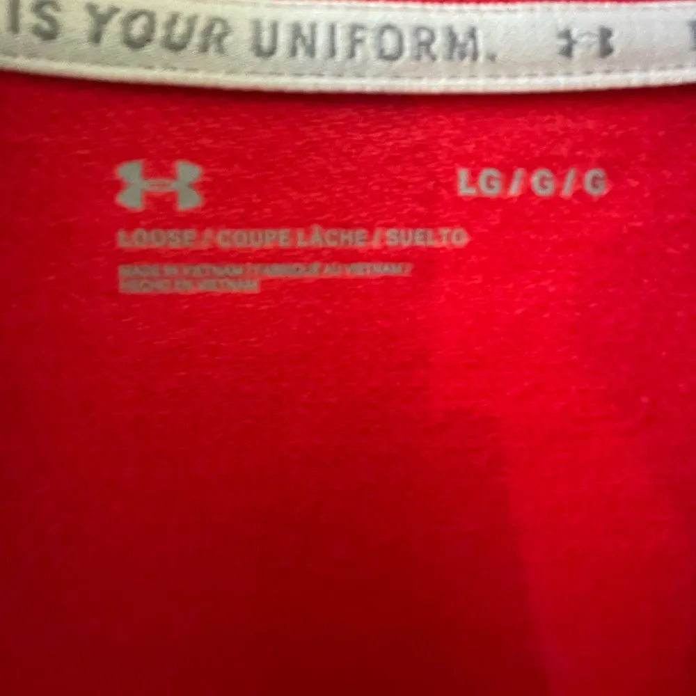 quarter zip pullover, red, ladies size large - Image 2