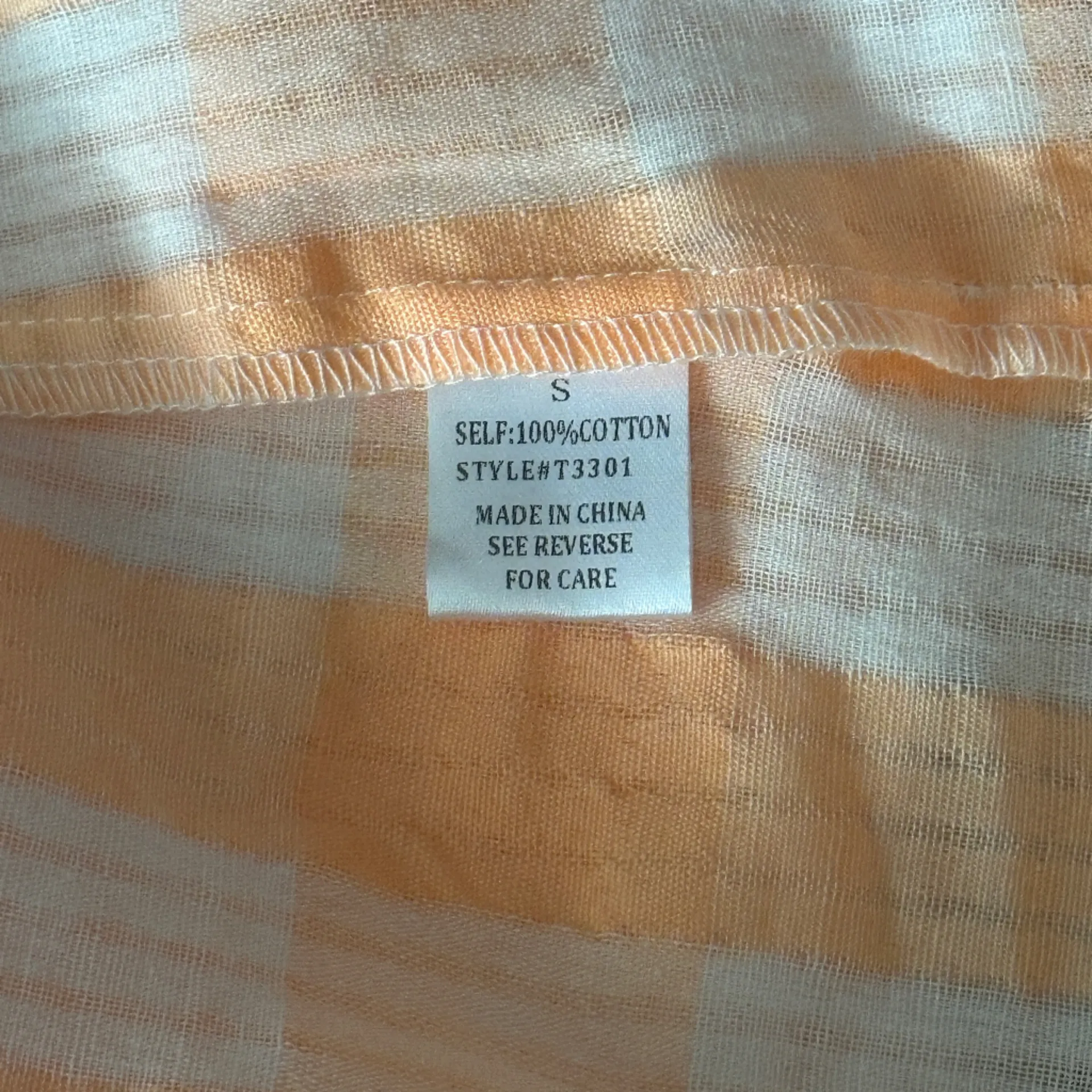 See and Be Seen Colorful Embroidered Orange Gingham Mexican Oaxaca Blouse NWT - Image 8