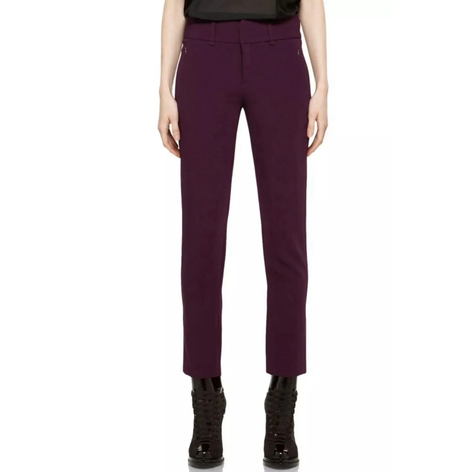 Rag & Bone Malin Skinny Trouser Pants Wine Plum Purple Size 4‎ - Image 3