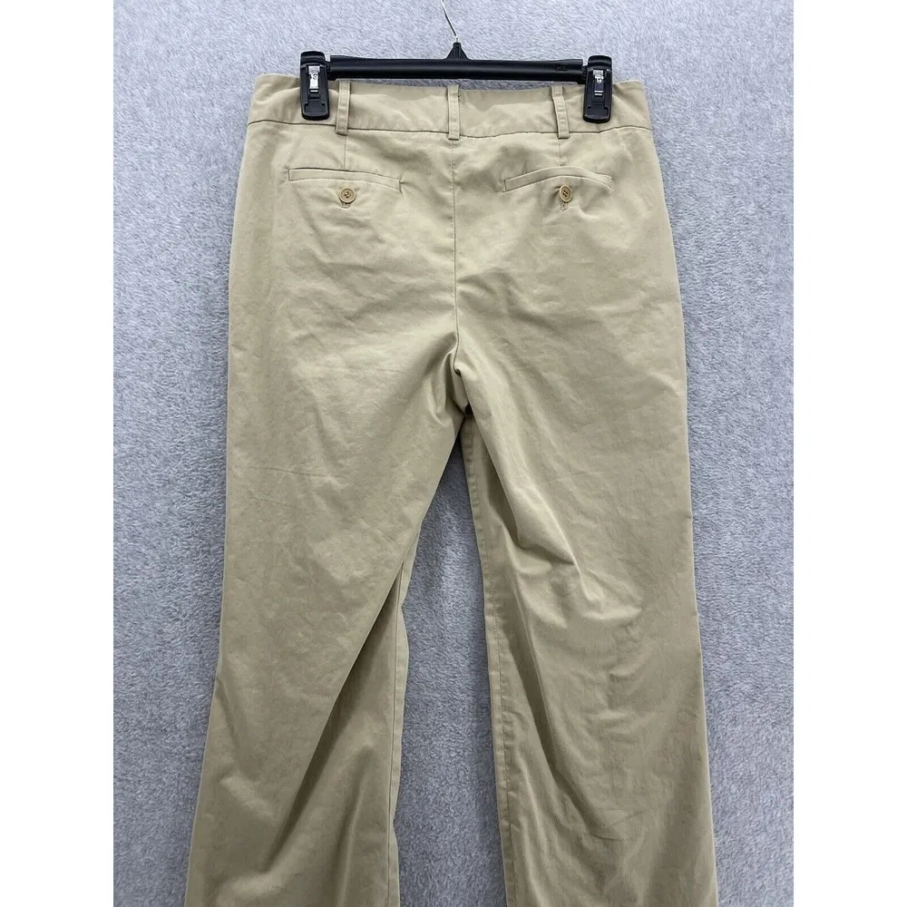Talbots Women's Pants Solid Tan Brown Size 6P Petites Straight Leg Cotton Blend - Image 6