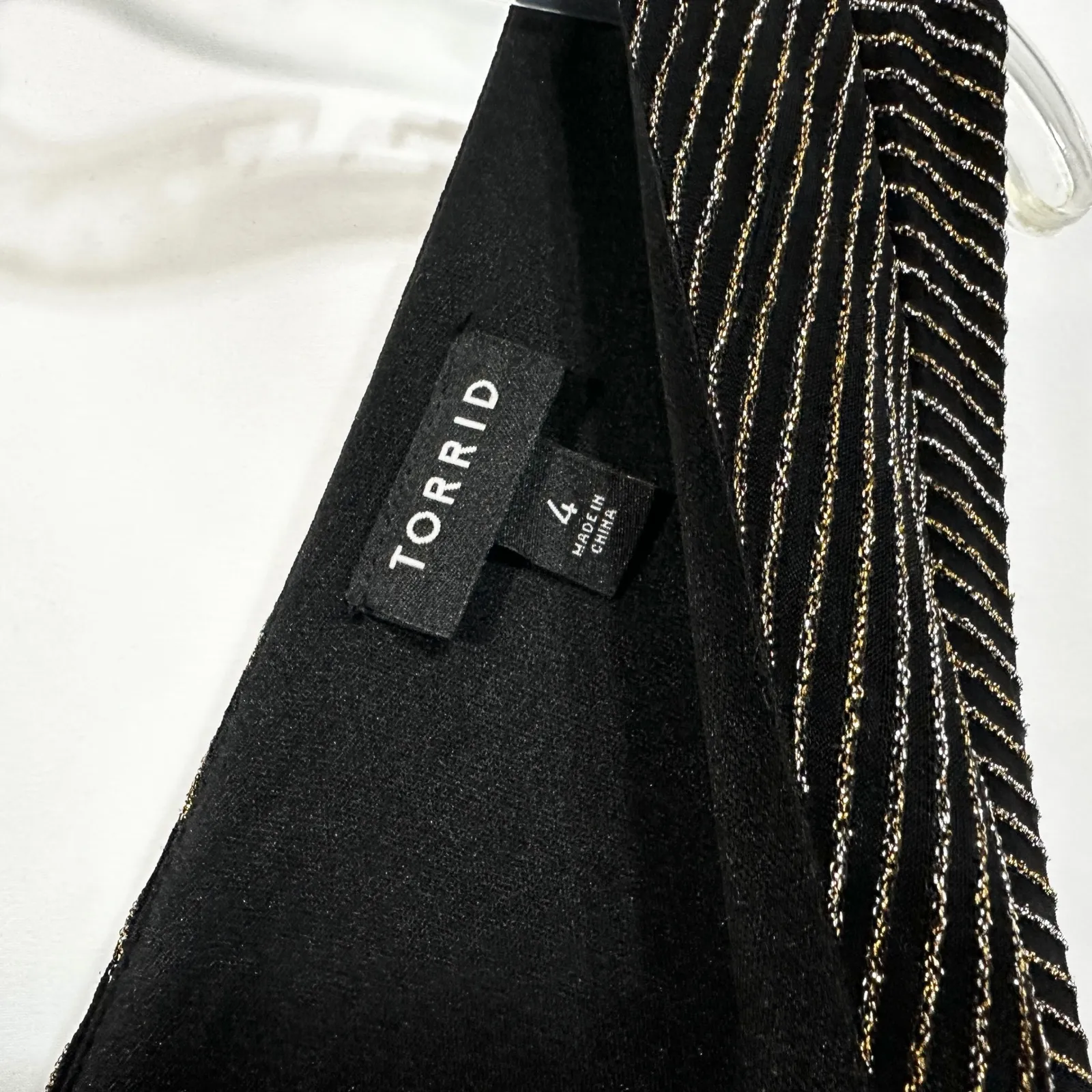 Torrid‎ Plus Size 4X Jumpsuit Black Gold Metallic Formal Sleeveless Wide Leg 363 - Image 6