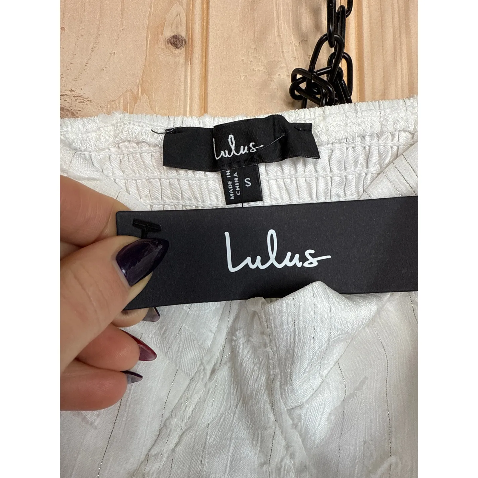 NWT Lulus Loveliest Looks White Floral Jacquard Tie-Strap Midi Dress Bride Sz S - Image 7