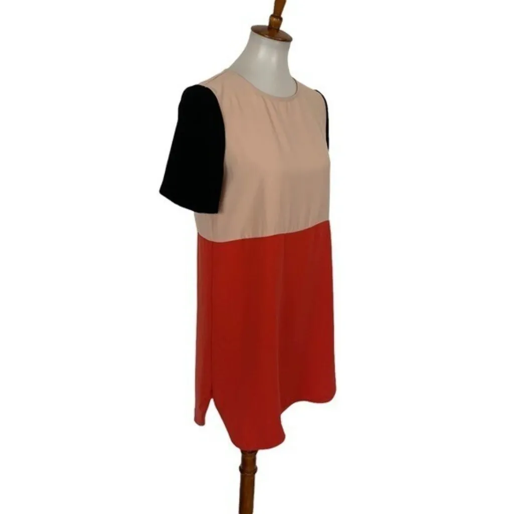 Zara Woman Colorblock Short Sleeve Mini Shift Dress‎ Modern Chic Trendy Small - Image 4