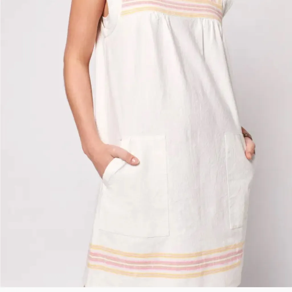 Faherty Hailee mini dress organic cotton with pockets size medium - Image 2