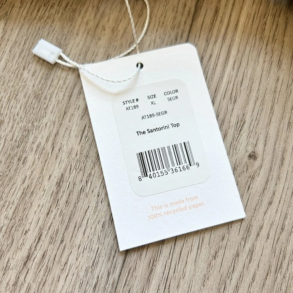 Andie Swim The Santorini Bikini Top in Seagreen Sage Size XL NWT - Image 5