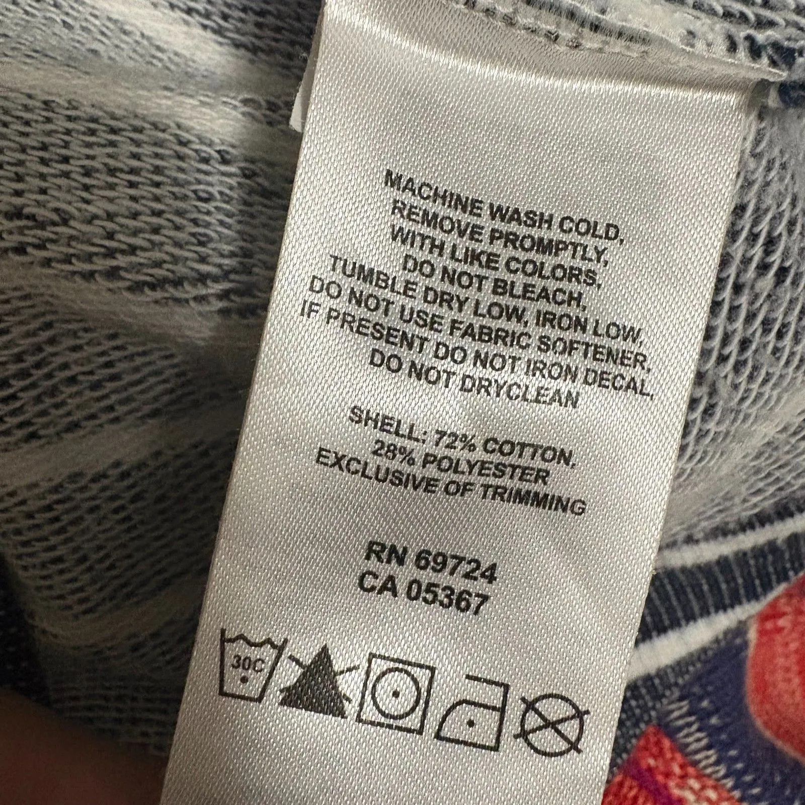 Columbia Tropic‎ Haven Hoodie Sweatshirt Gray Nautical Stripe Coastal Size Small - Image 5