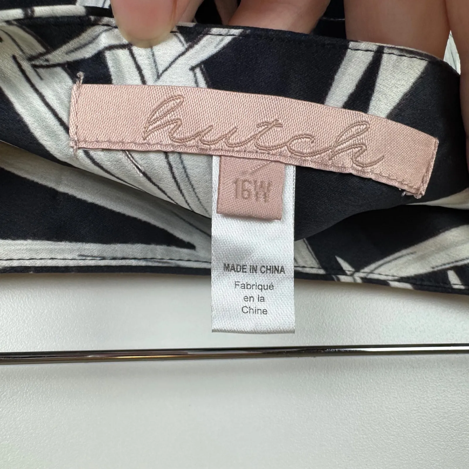 Hutch Anthropologie Isla Bias Midi Skirt Sz‎ 16W Palm Leaf Print Tropical Resort - Image 6