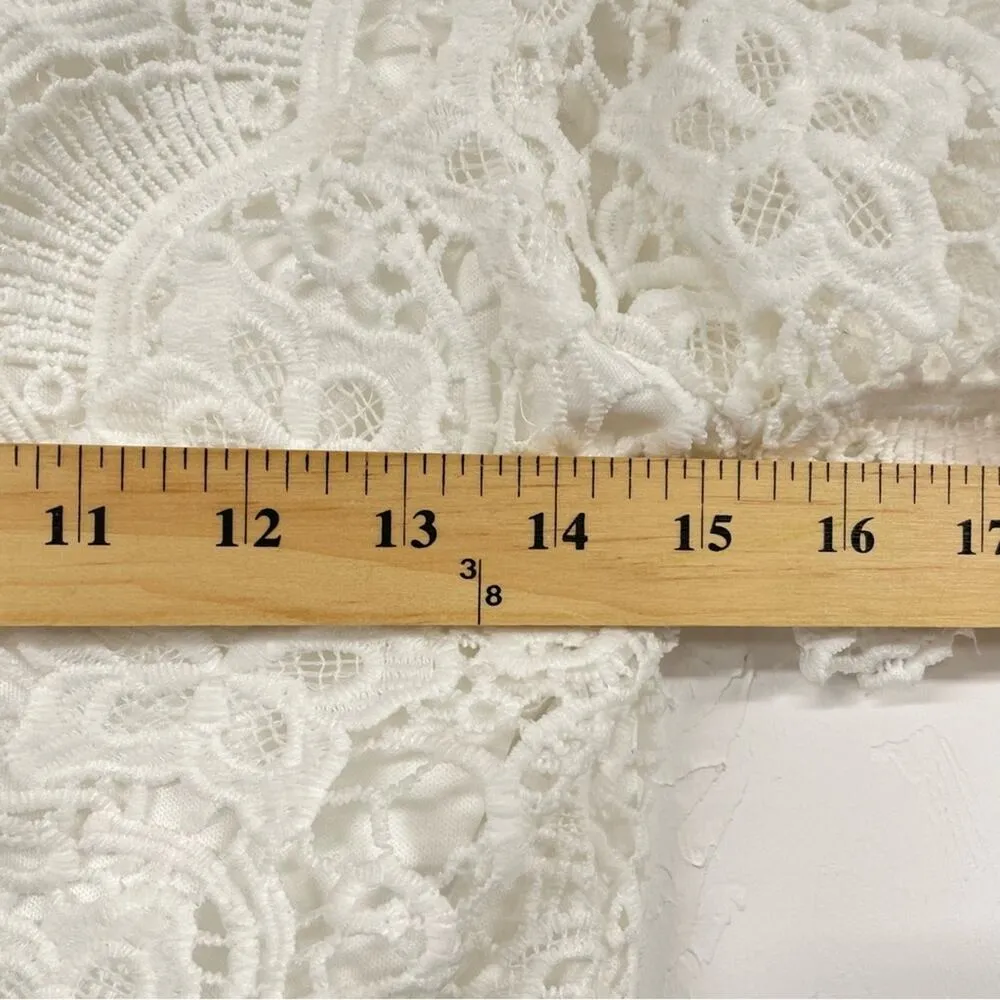 Lulus White Lace Short Sleeve Fit & Flare Mini Dress Womens S Bridal Formal - Image 10