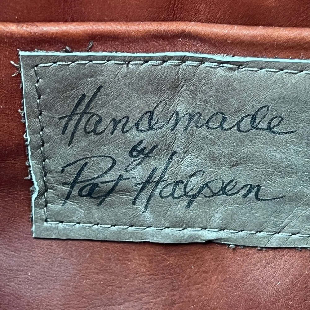 Pat Halpen Leather Shoulder Bag Vintage Rust Red Handbag Vintage - Image 3