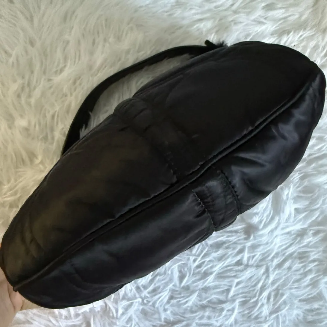 Vintage COACH y2k 3586 Limited EDITION Quilted Rabbit Fur Satin Shoulder Bag - Image 5