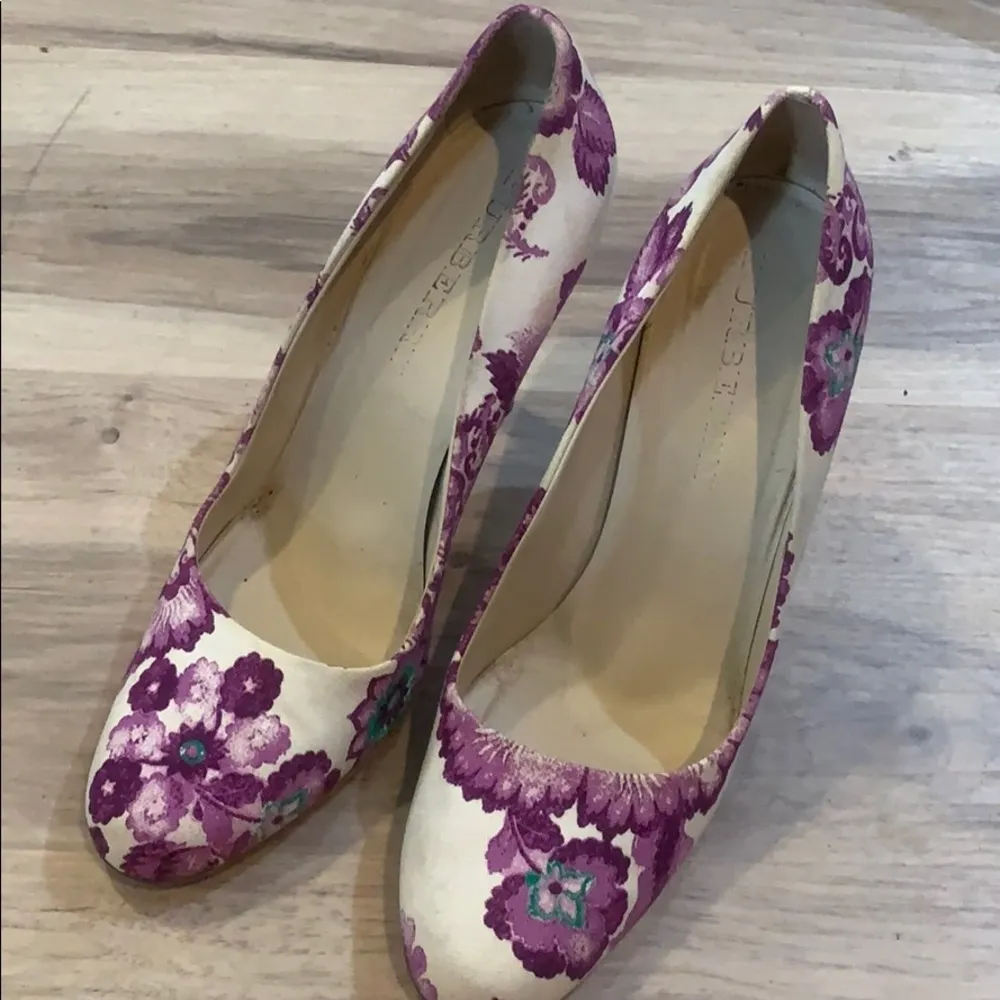 floral purple 4 inch heel Italian made leather sole 40.5 or 10.5 - Image 14