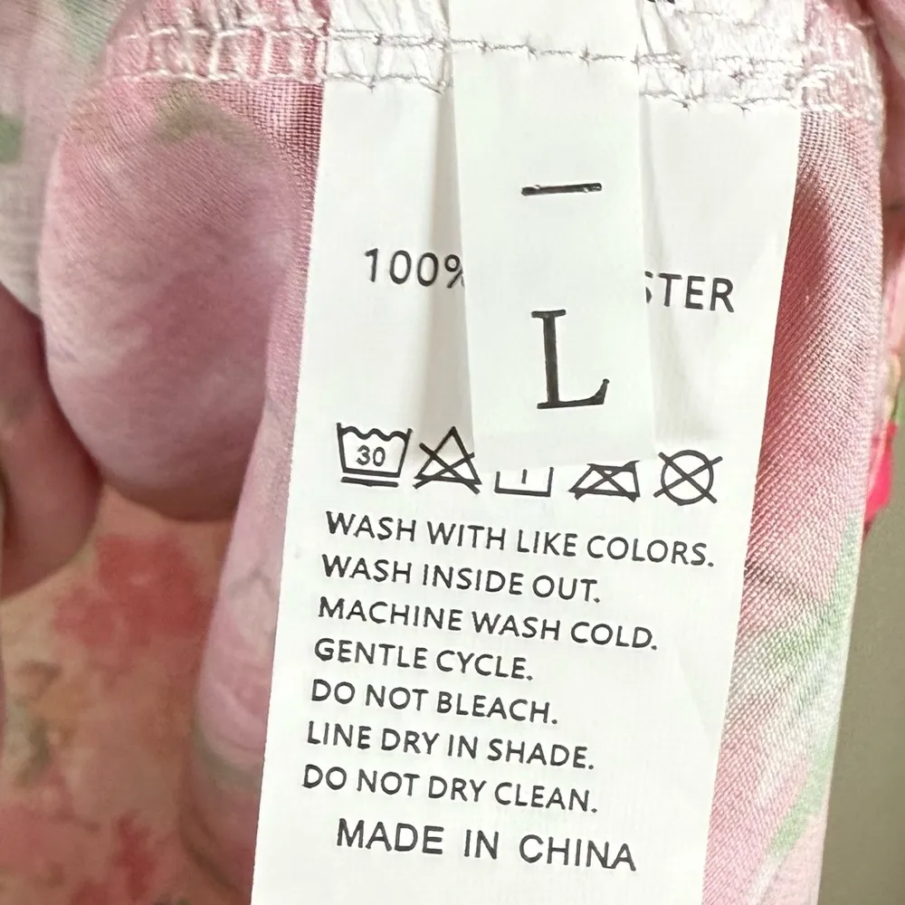 Vintage Inspired Pleated Floral Pink Lace Cottagecore Fairy Garden Barbie Chic Size L - Image 12