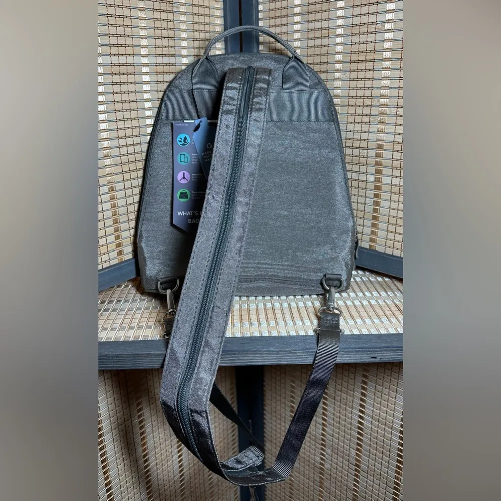 NWT - Baggallini Back to Basics Backpack - Steel Mini Backpack - Image 6