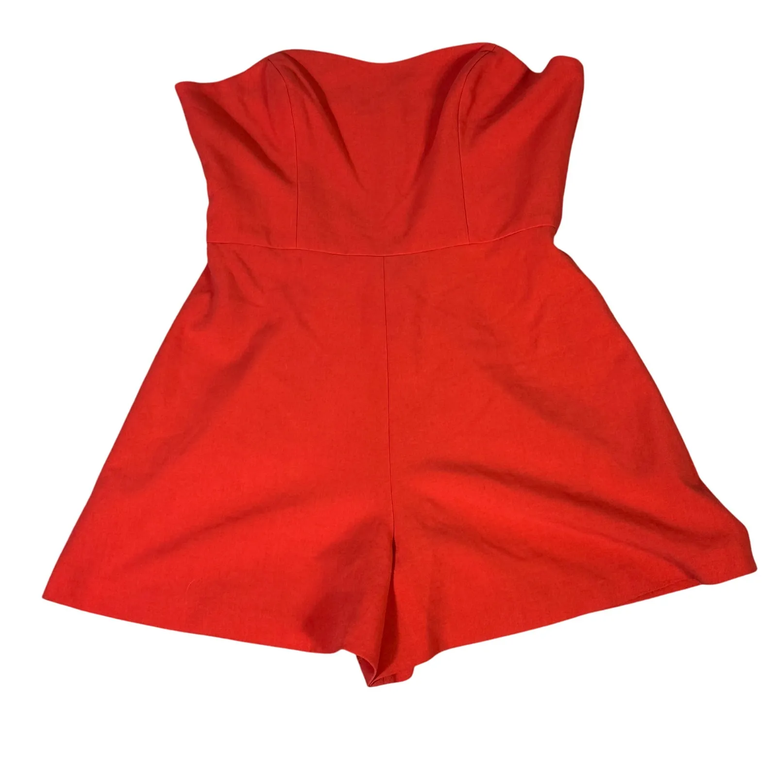 French Connection Whisper Romper Womens 4 Coral Strapless Boned Bodice Cocktail - Image 2