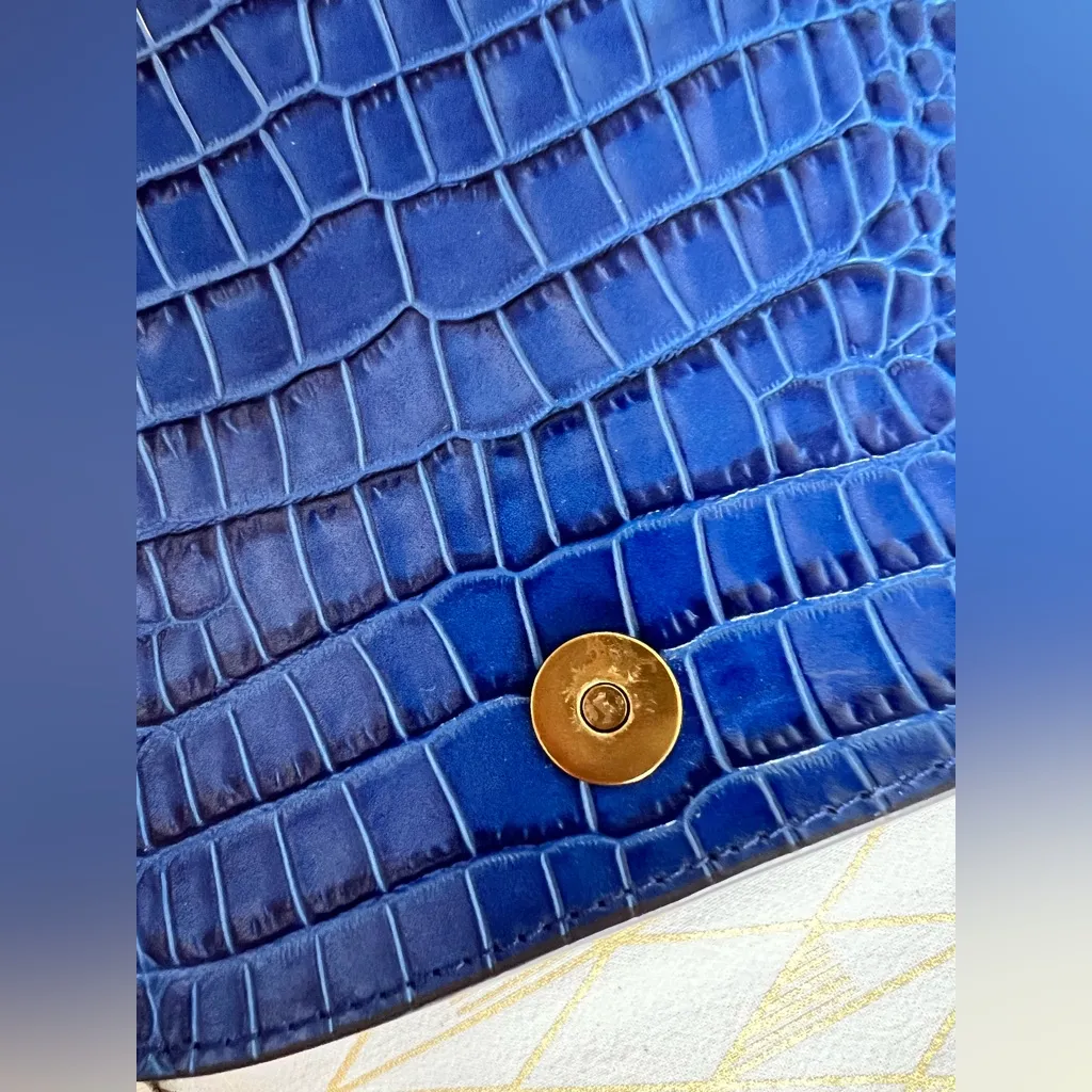 Polo by Ralph Lauren NWOT Crocodile-Print Lennox Crossbody Gold Hardware Bag - Image 14