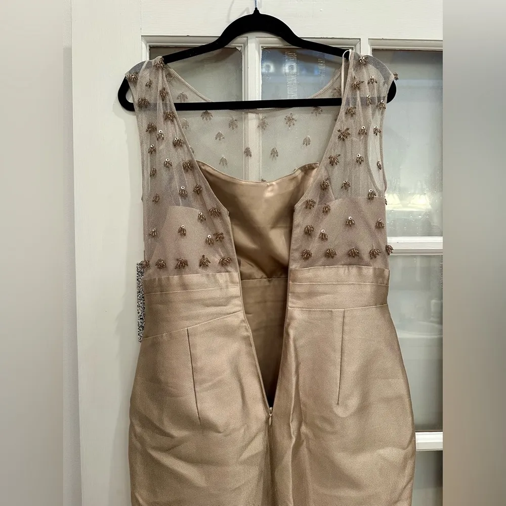 Kay Unger New York Formal Gala Cocktail Beaded Chic Champagne Dress Size 6 NWT - Image 2