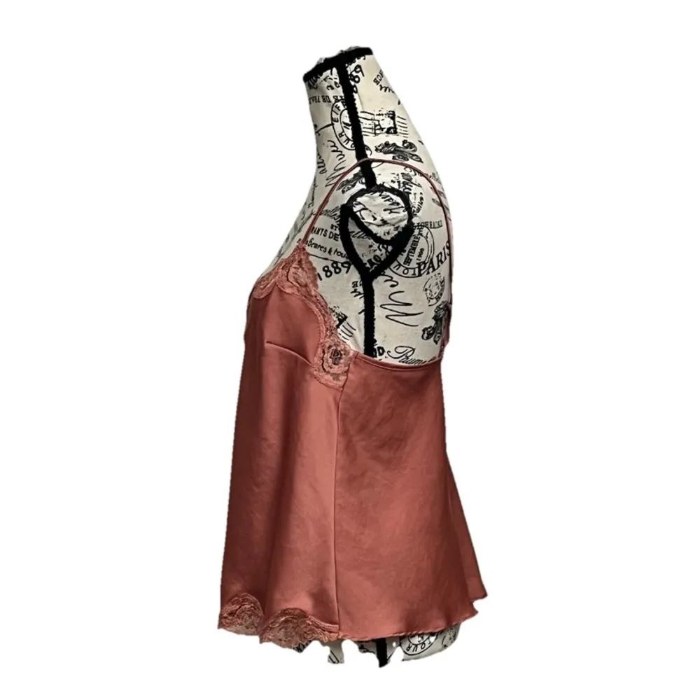 Vintage Victoria Secret Y2K Camisole Lace Trim Pink M Whimsy Cottage Core Retro - Image 3