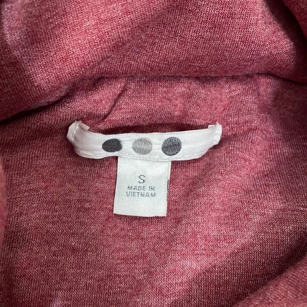 Three Dots Quilted Zip Up Jacket Pink Heathered Casual‎ Athleisure Women's Small - Image 3