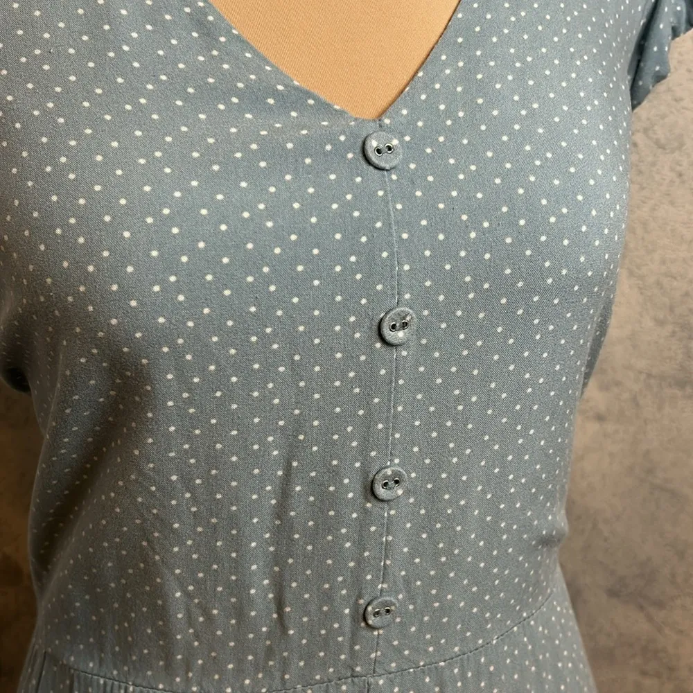 Eyeshadow Sky Blue Asymmetrical Dress with Polka Dots size M Size M - Image 7