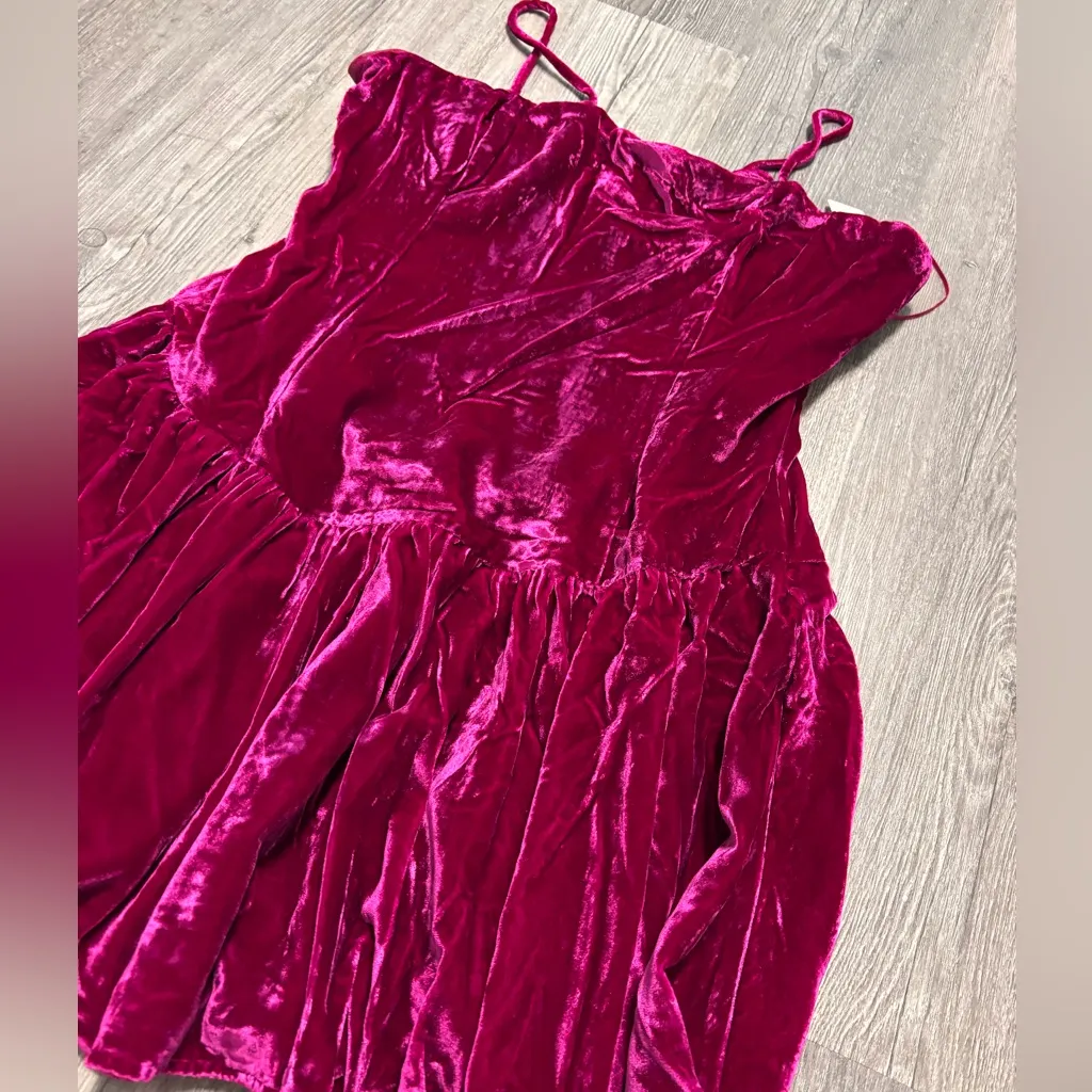 Maeve Anthropologie Drop-Waist Velvet Mini Dress - Image 3