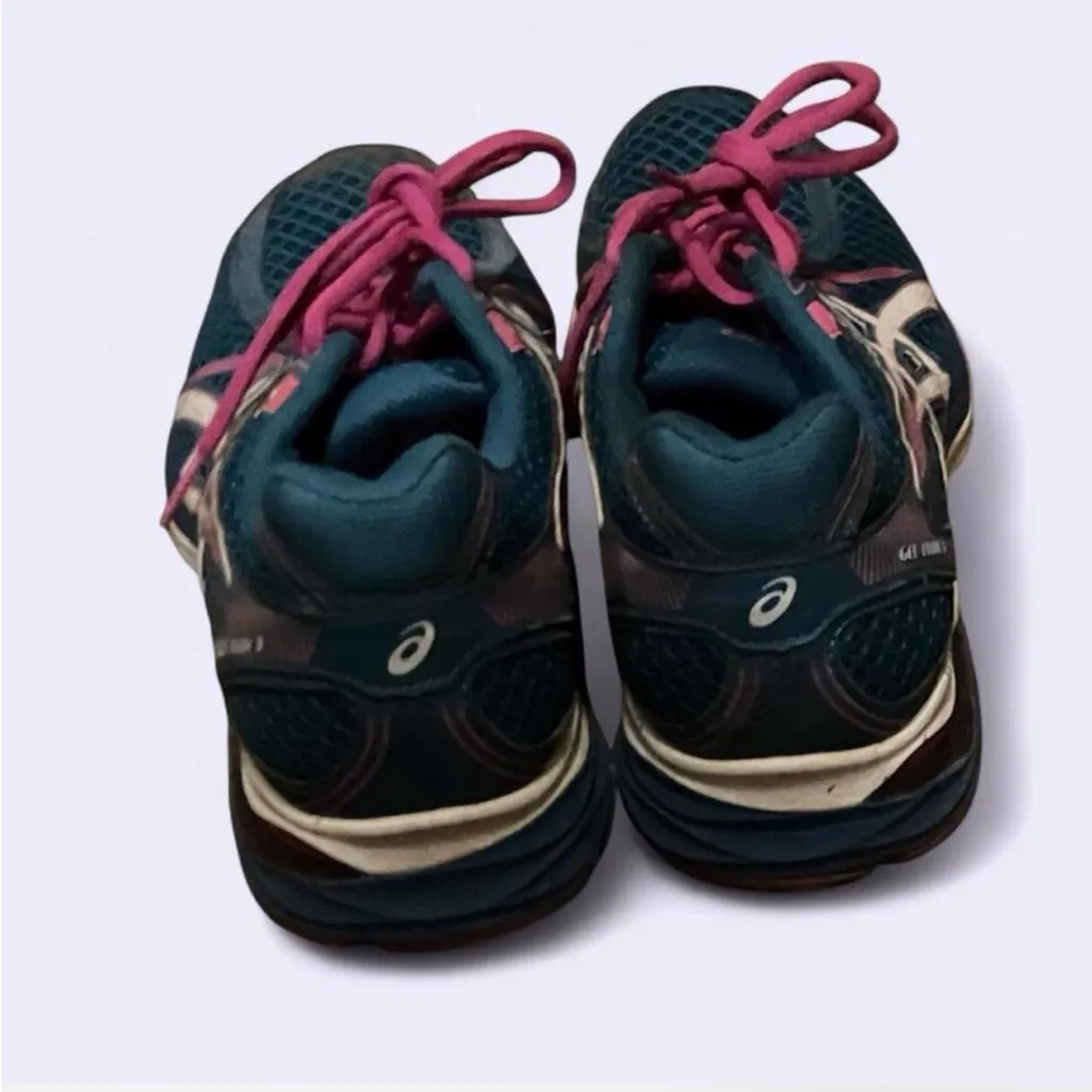 ASICS Gel Flux 3 Women's Size 9.5 Blue/Pink Running Athletic Shoes Sneakers - Image 4