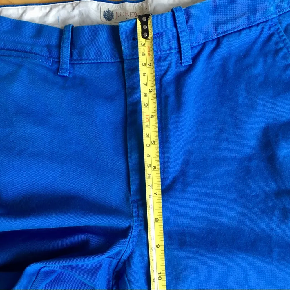 J Crew 100% Cotton, Mid Rise, Straight Leg Pants, Royal Blue, Size 31 x 30 - Image 12