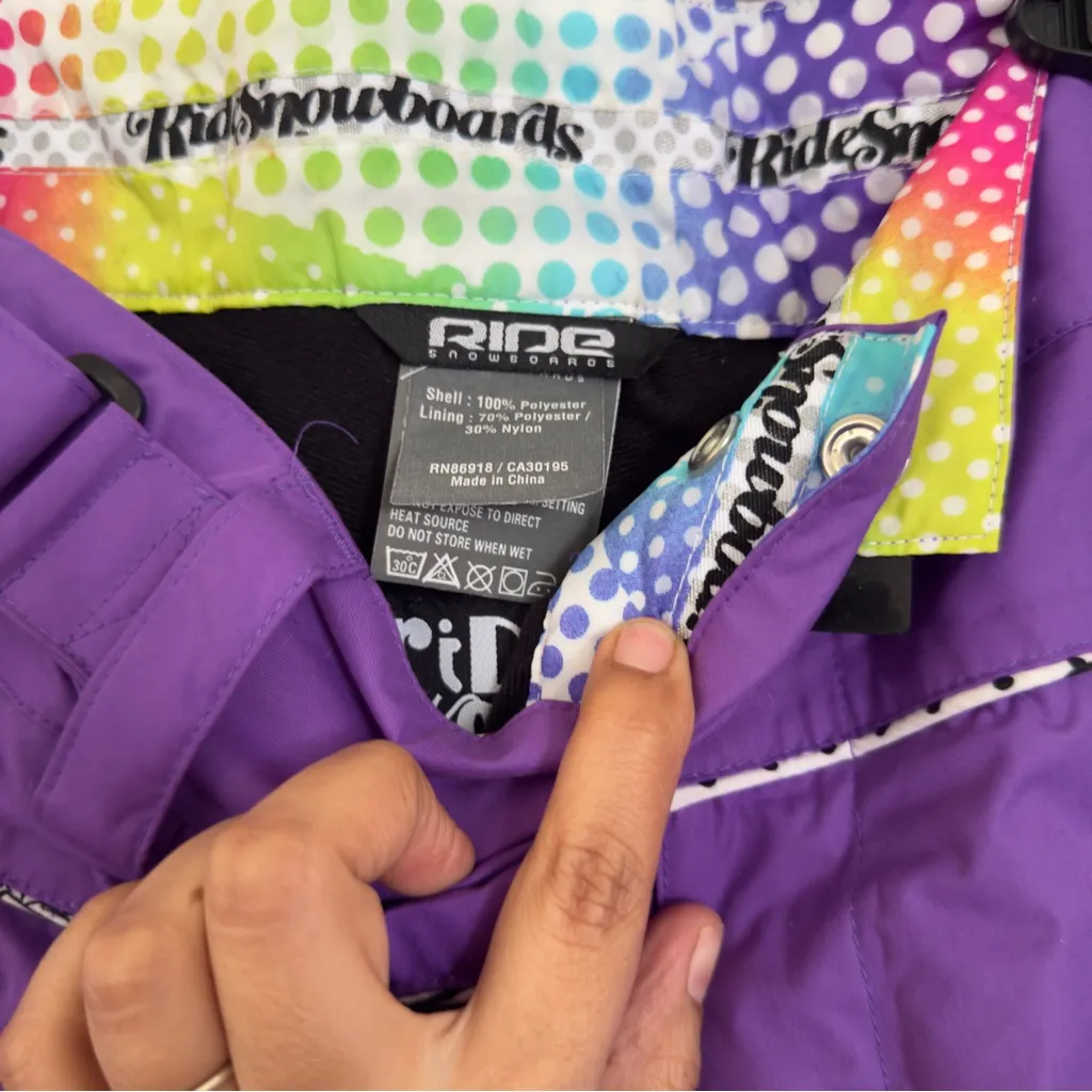 Ride Snowboards Womens S Bright Purple Snowboarding Snow Pants Ski - Image 5