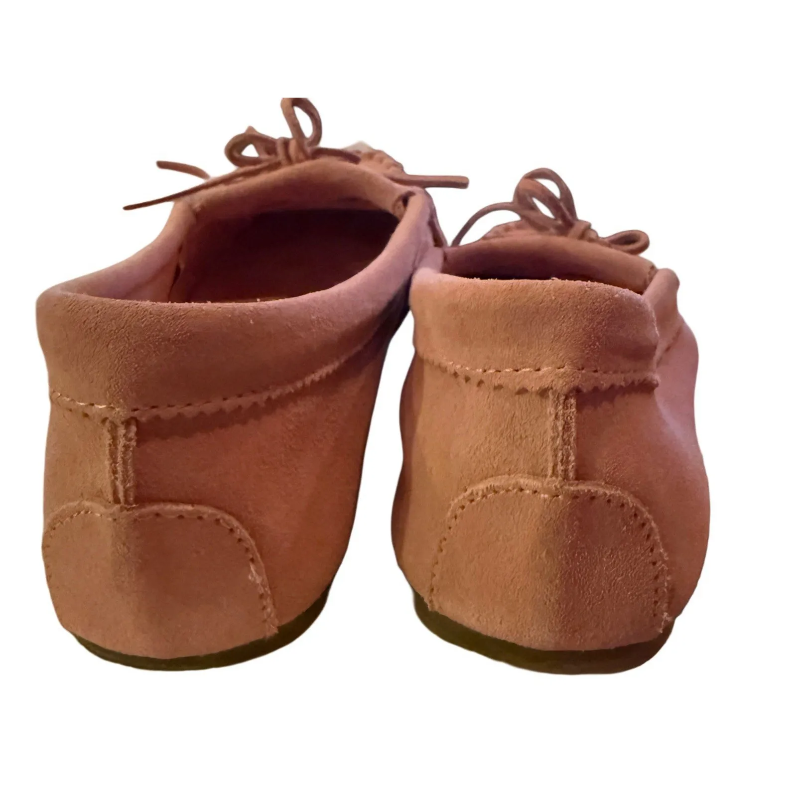 RARE VTG Rampage 90s Y2K  Pink Suede Beaded Moccasins Boho Western Soft Girl 8.5 - Image 4