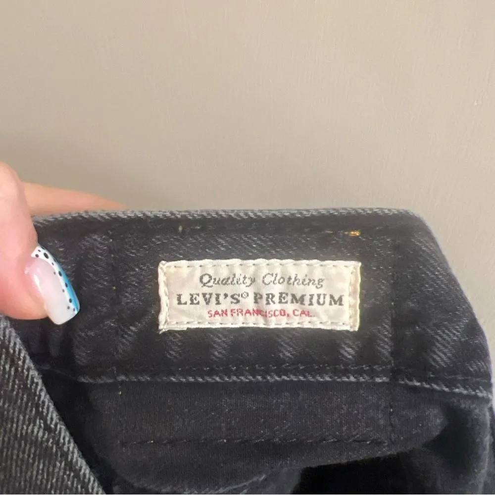 ✨Levi’s 501 Cut Off Sz 27 Shorts Trashed Black Jeans Distressed✨ - Image 8