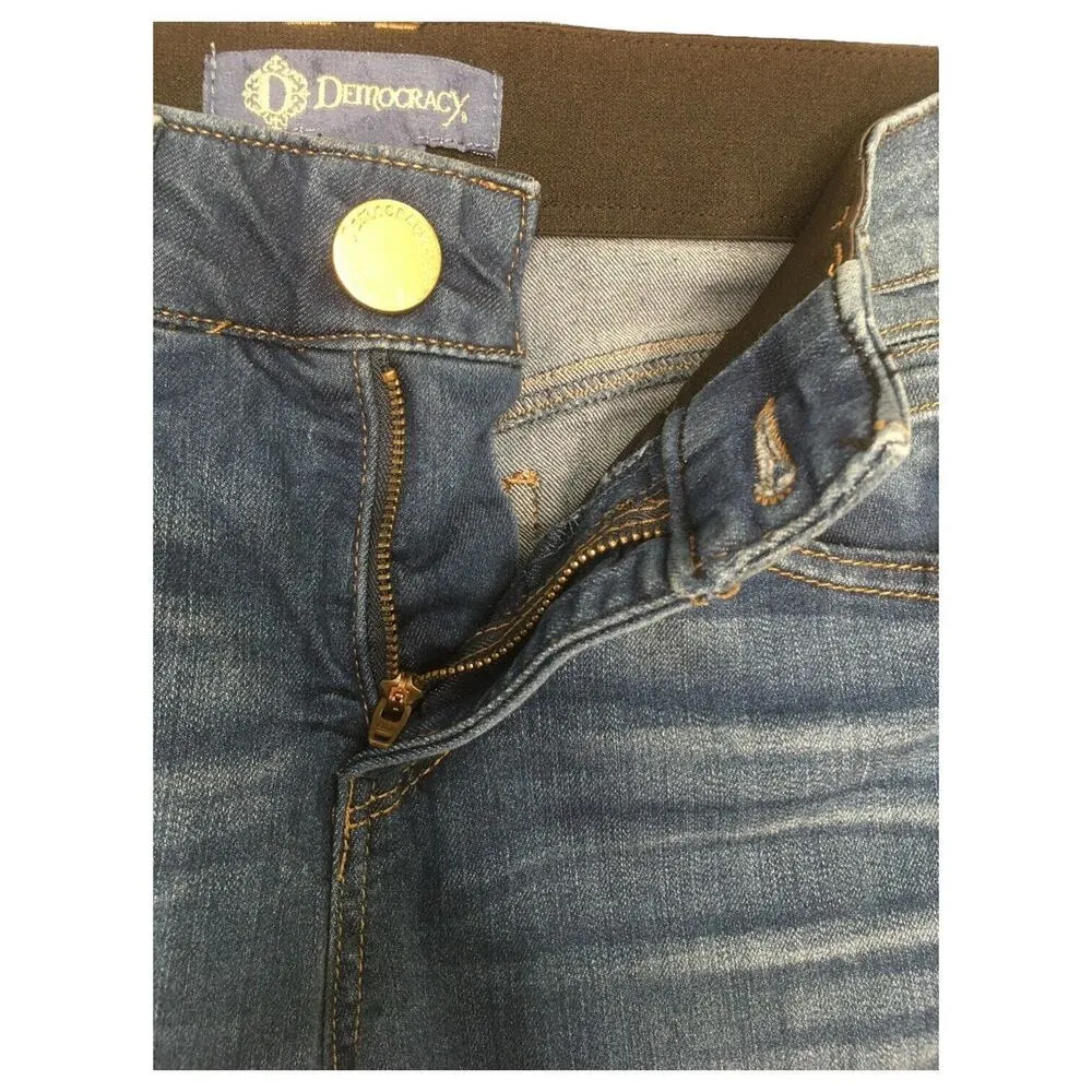 Democracy Jeans Womens 6 Ab Solution Jegging Booty Lift Mid Rise Skinny Blue - Image 5