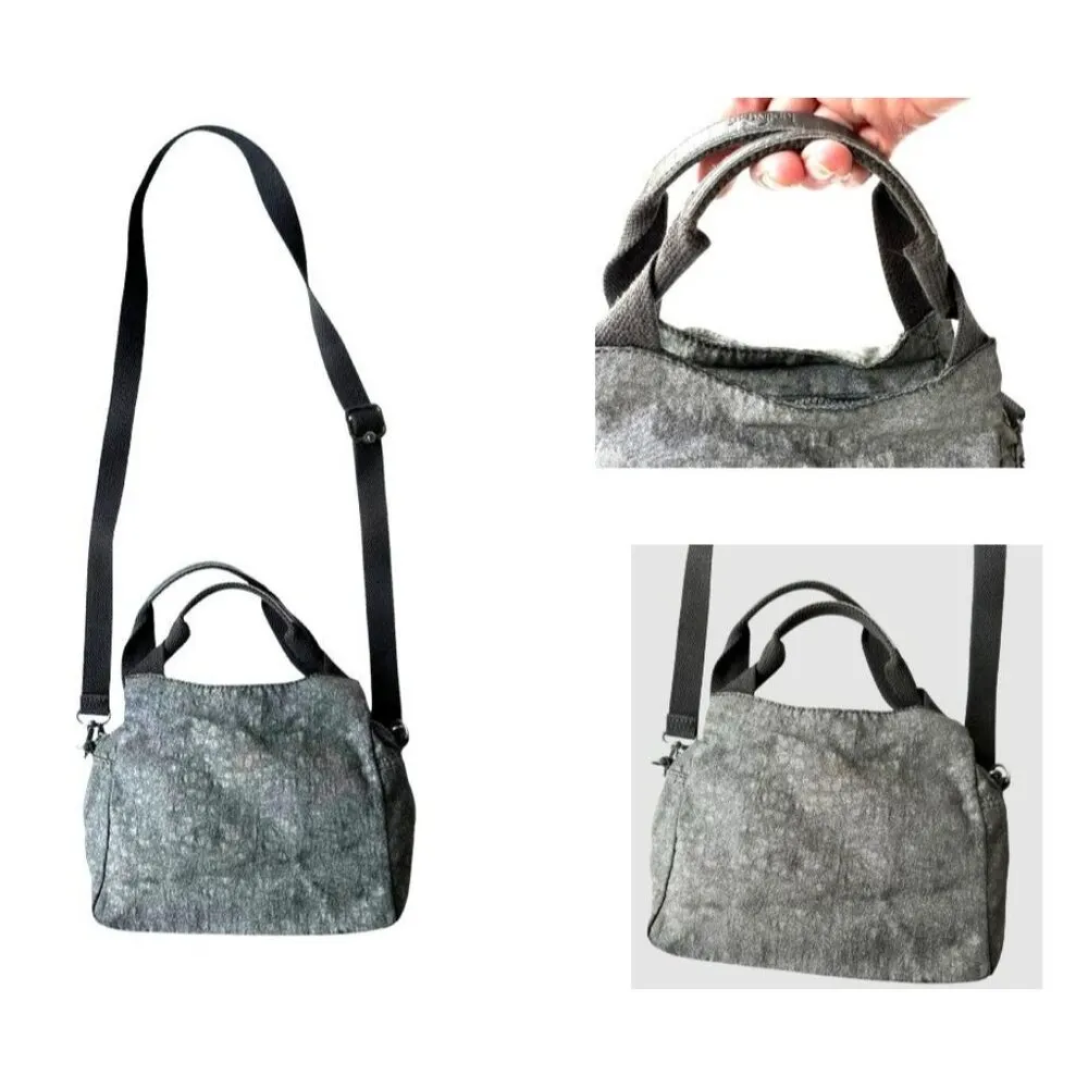 VTG Kipling Crossbody Bag Roger Gorilla Ape Hang Tag Gray Strap Flap Closer READ - Image 9