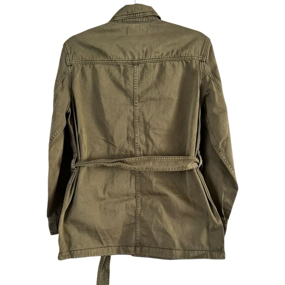 NWD Madewell Faded Ivy Green Chino Safari Jacket Button Closure Women’s XXS - Image 6