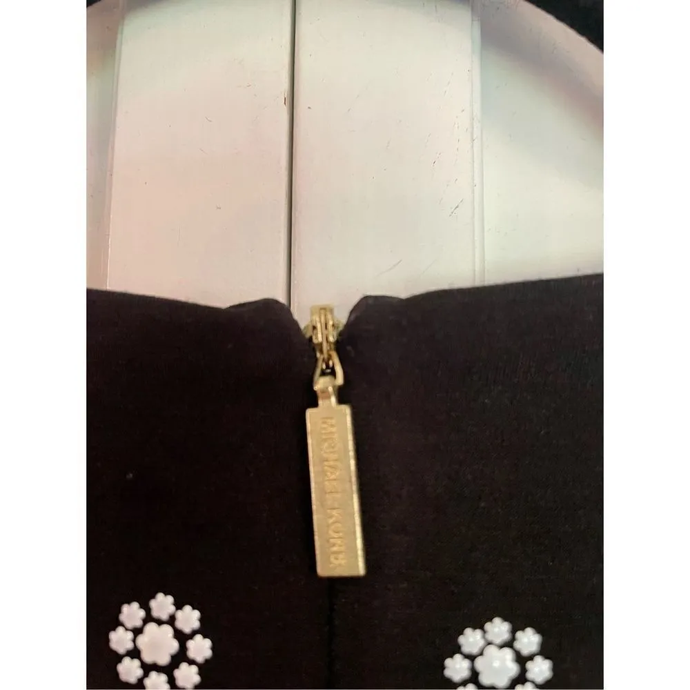 Michael Michael kors black with white floral dress medium p - Image 9