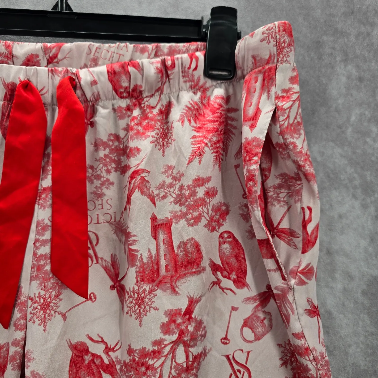 Victoria Secret Pink Floral Animal Print Vintage Y2K Pullon Pajama Pants L Large - Image 8
