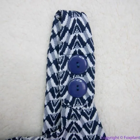 NEW Seea Free People Seea Georgia Surf‎ Top in navy mini chevron, XS Blue - Image 10