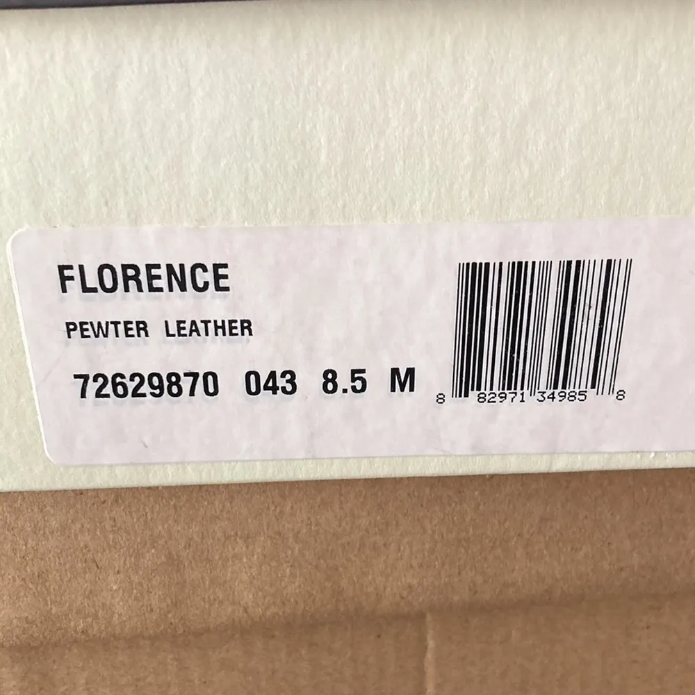 Almost New Liz Claiborne Florence Pewter Silver & Black Leather Heels Sz 8.5 - Image 8