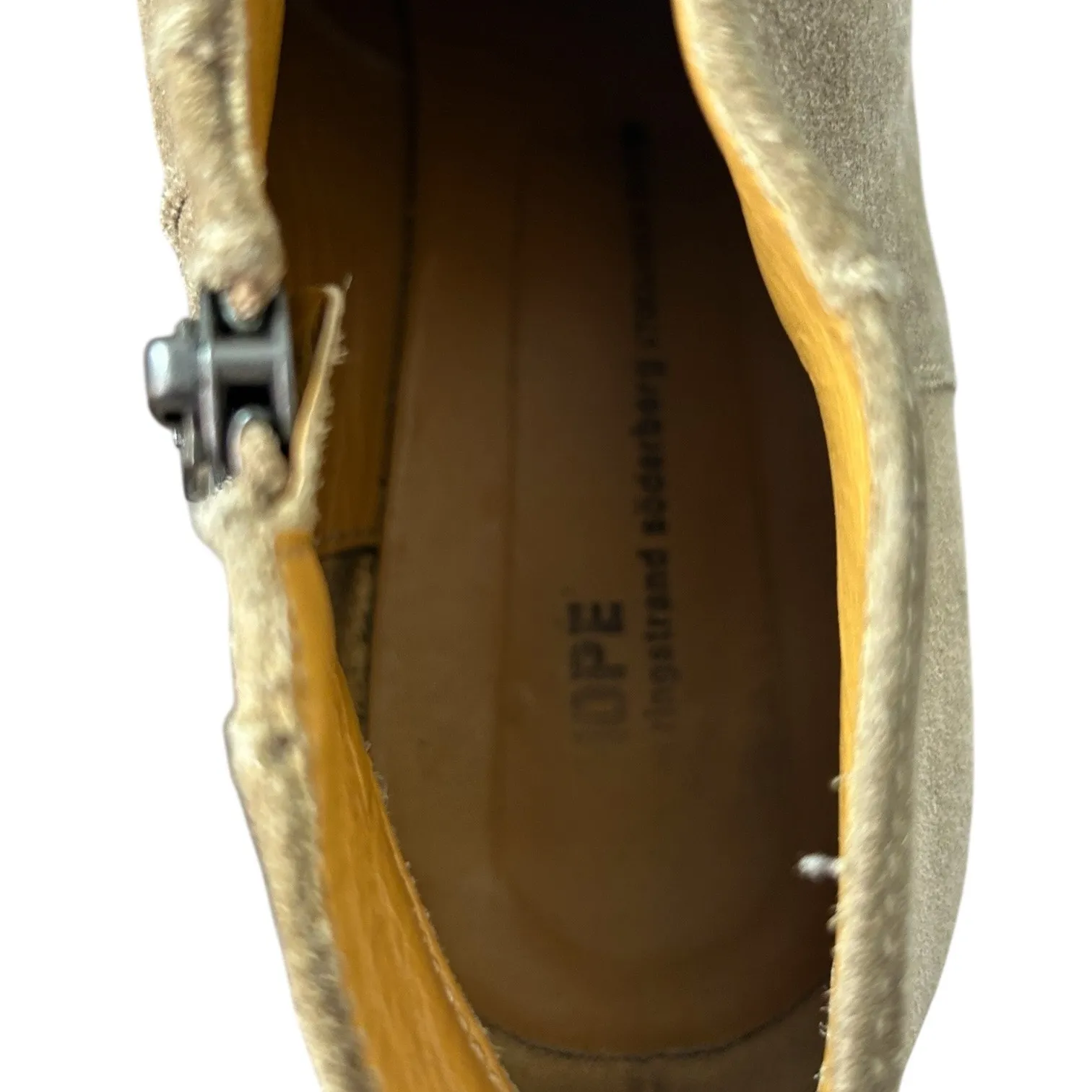 Hope Stockholm Tan Suede Leather Ankle Boots EU40 US8 Boho Western Retro Size 8 - Image 9