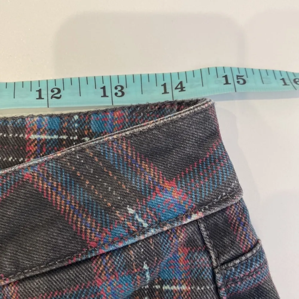 Paige Hoxton Ankle Black Atlantic Tartan Plaid Slim Leg Jeans EUC Sz 29 Cotton - Image 9