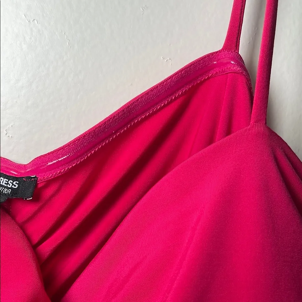 Express Fuchsia Body Contour Swimsuit - Image 3